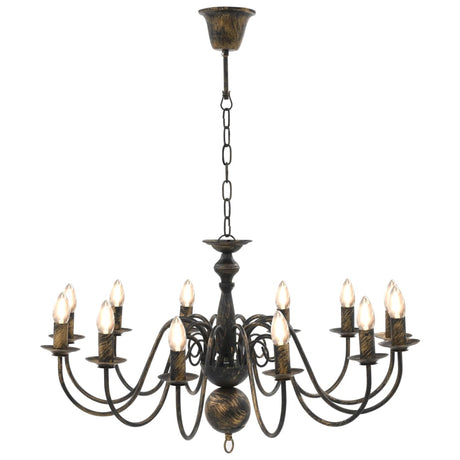 Vidaxl lysekrone 12xe14 Antiques Black