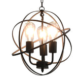 Vidaxl hængende lampe omkring 3xe27 sort
