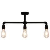 Vidaxl loft lampe 3xe27 sort
