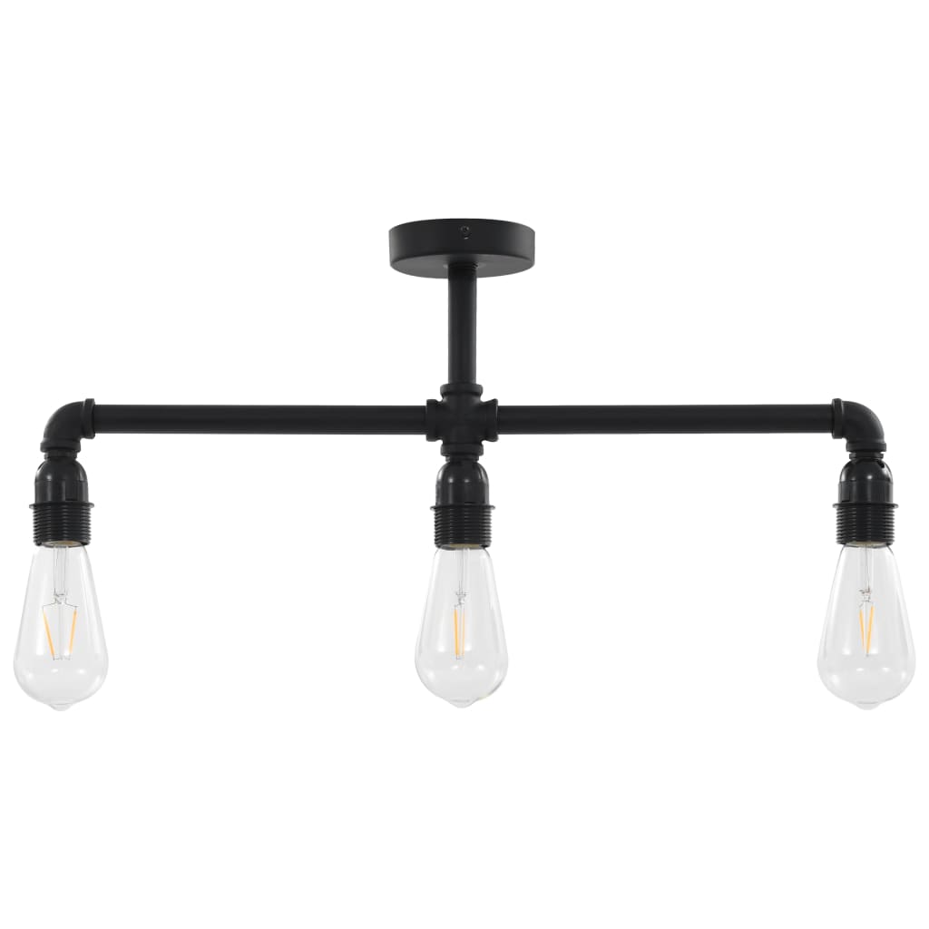 Vidaxl loft lampe 3xe27 sort