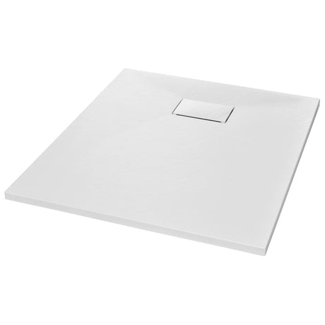 Vidaxl brusebakke 90x70 cm SMC White