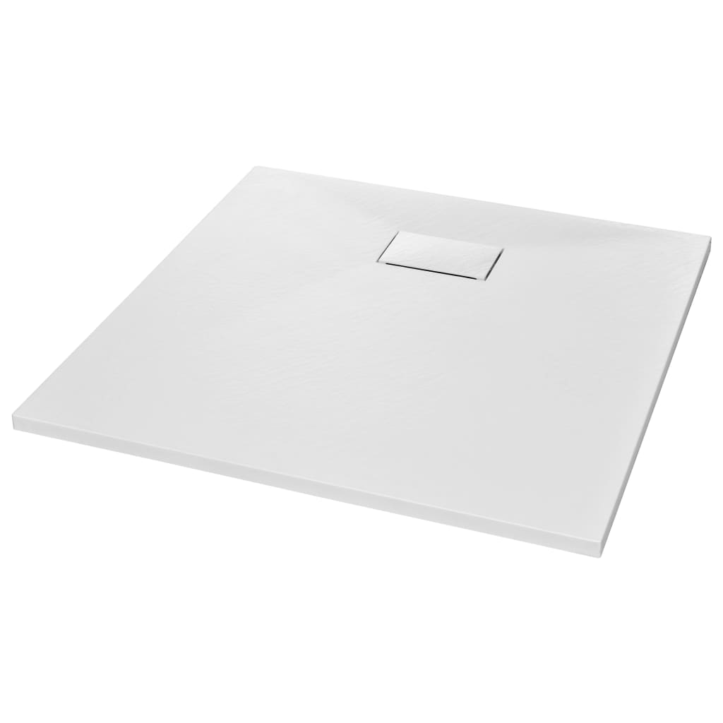 Vidaxl brusebakke 90x90 cm SMC White