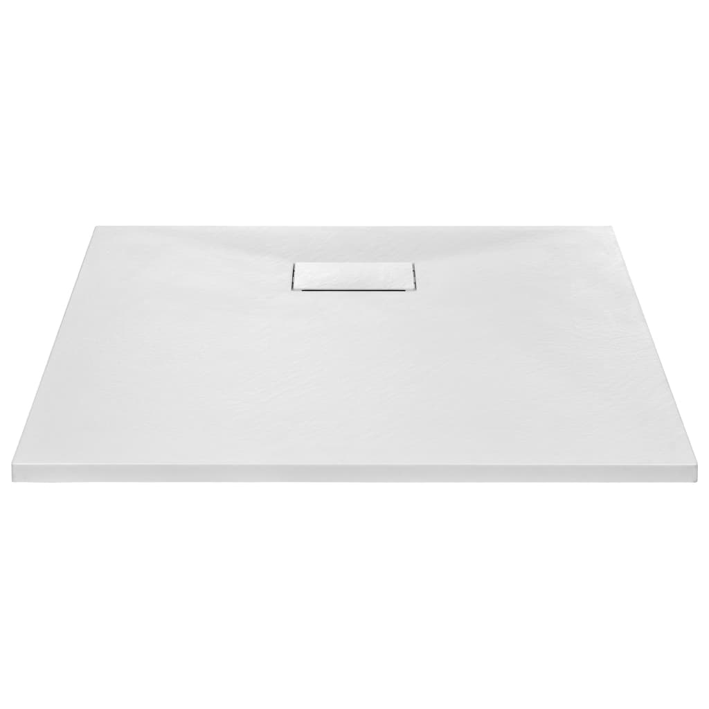 Vidaxl brusebakke 90x90 cm SMC White