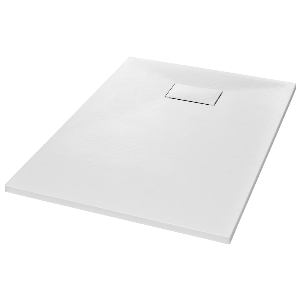 Vidaxl brusebakke 100x70 cm SMC White