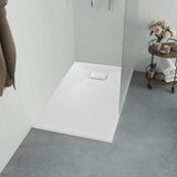 Vidaxl brusebakke 100x70 cm SMC White