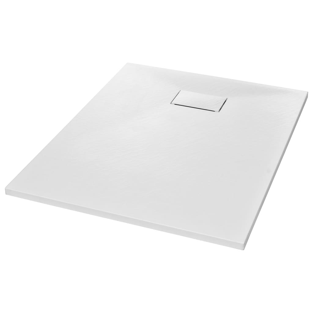 Vidaxl brusebakke 100x80 cm SMC White