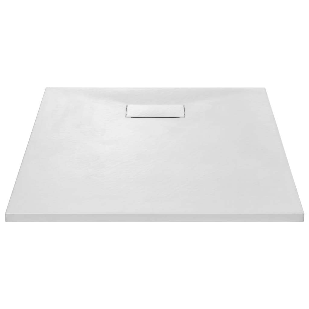 Vidaxl brusebakke 100x80 cm SMC White