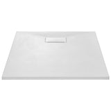 Vidaxl brusebakke 100x80 cm SMC White
