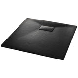 Vidaxl brusebakke 80x80 cm SMC sort
