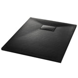 Vidaxl brusebakke 90x70 cm SMC sort