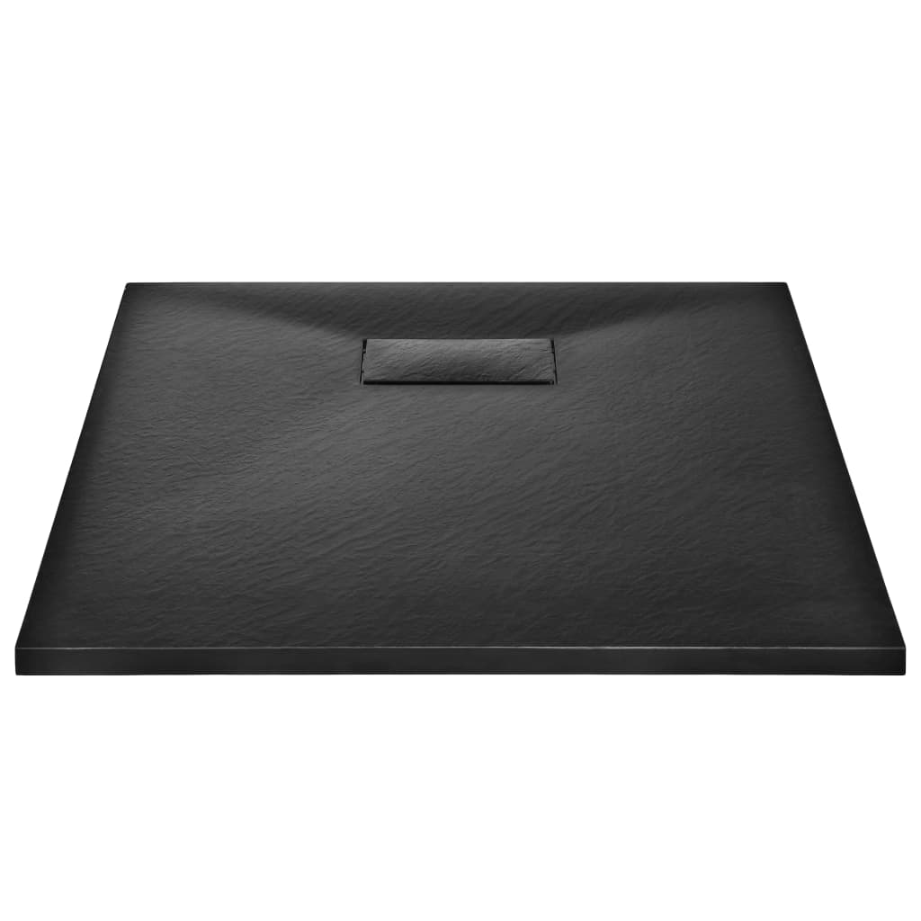 Vidaxl brusebakke 90x70 cm SMC sort