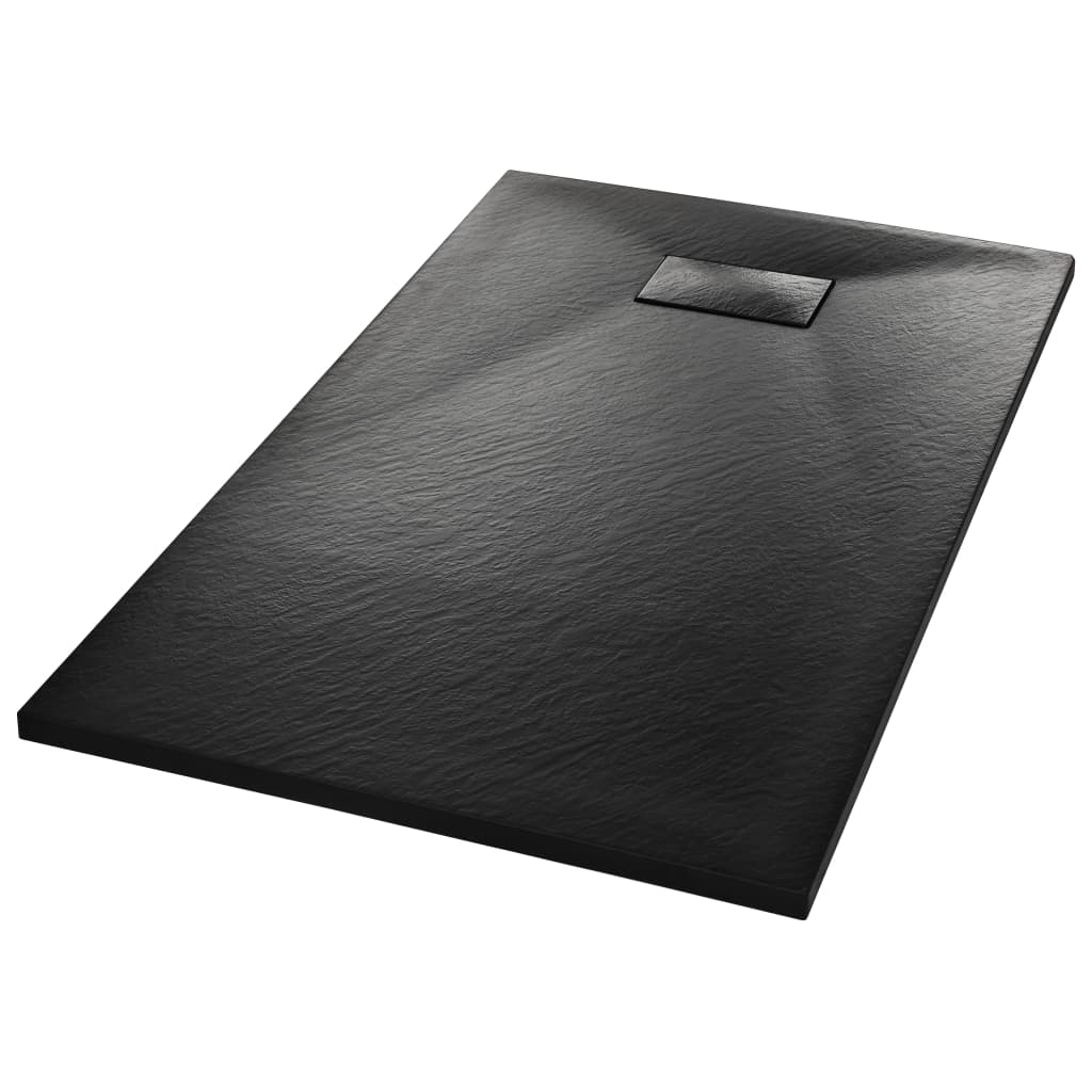 Vidaxl brusebakke 120x70 cm SMC sort
