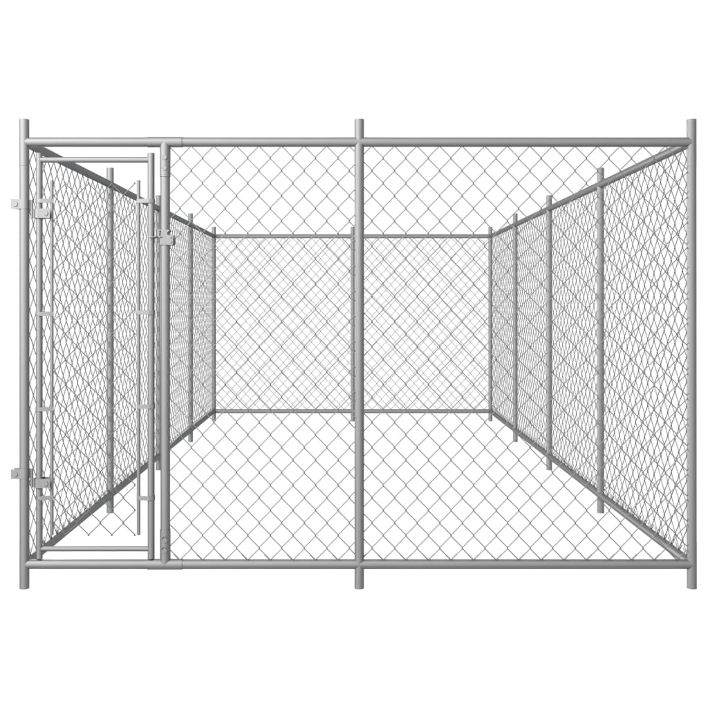 Vidaxl Dog Kennel til udvendig 7,6x3,8x1,9 m