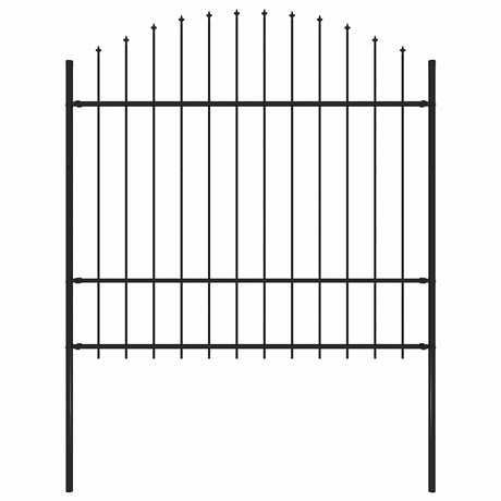 Vidaxxl havehegn med spydspids stål 181x175 cm sort