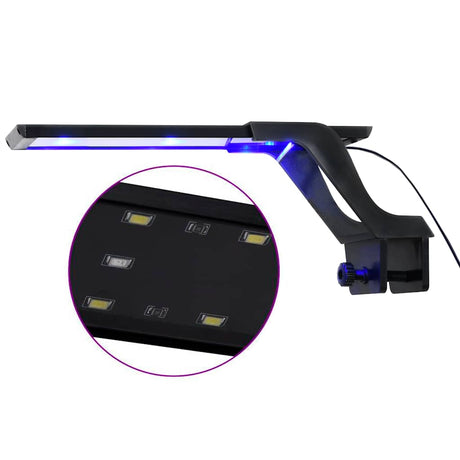 Vidaxx akvarielampe med klemme LED 25-45 cm blå og hvid