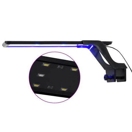 VidaXL akvarielampe med klemme LED 35-55 cm blå og hvid