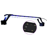 VidaXL akvarielampe med klemmer LED 55-70 cm blå og hvid