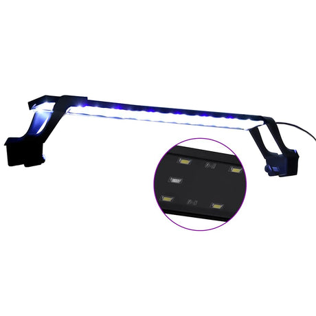 VidaXL akvarielampe med klemmer LED 55-70 cm blå og hvid