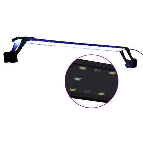 VidaXL akvarielampe med klemmer LED 75-90 cm blå og hvid