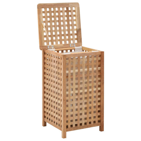 Vidaxl vaskeri kurv 39x39x65 cm solid valnød træ