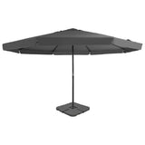 Vidaxl -parasol med bærbar basisantracit -farvet