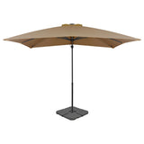 Vidaxl -parasol med bærbar base taupe