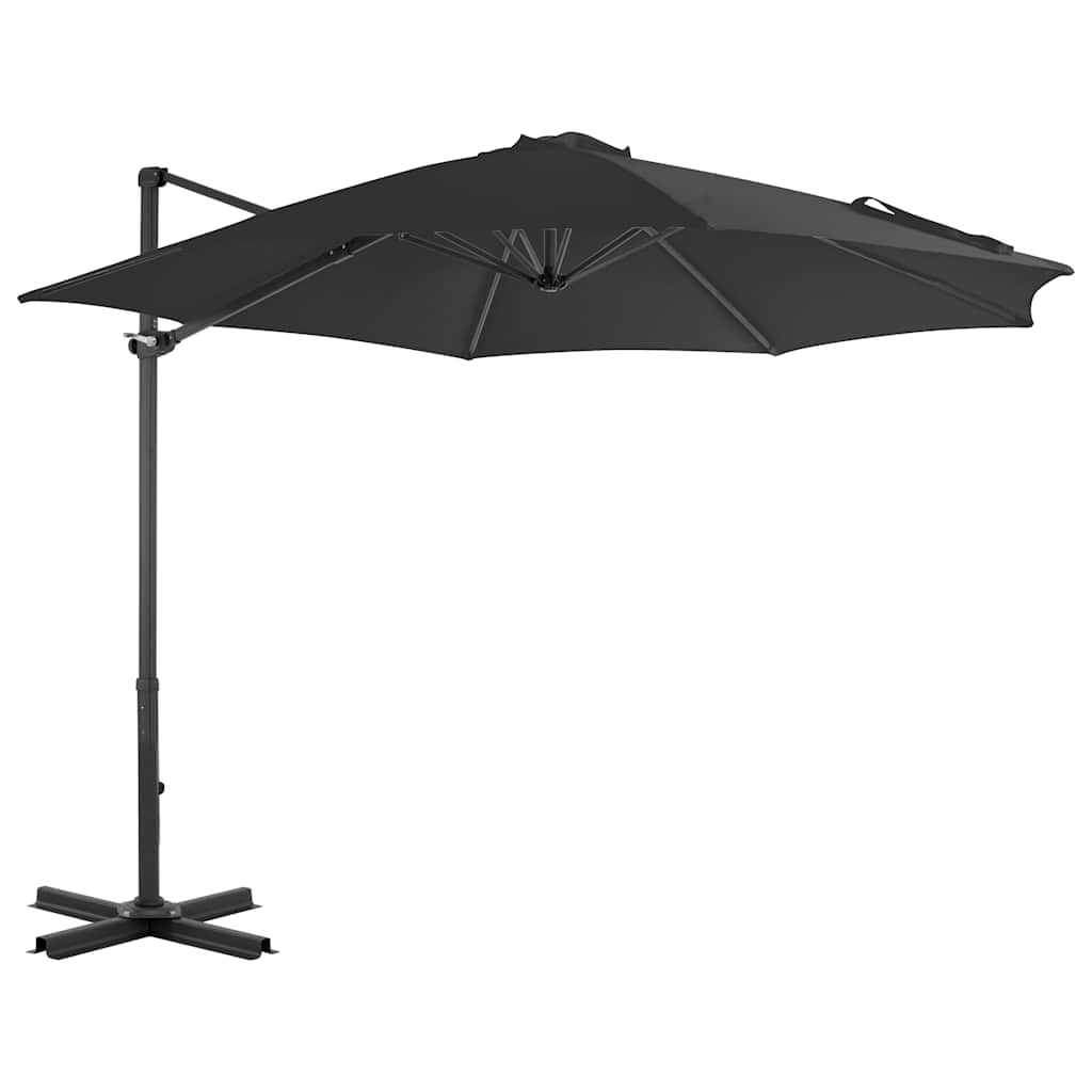 Vidaxl parasol med bærbar base, antracit