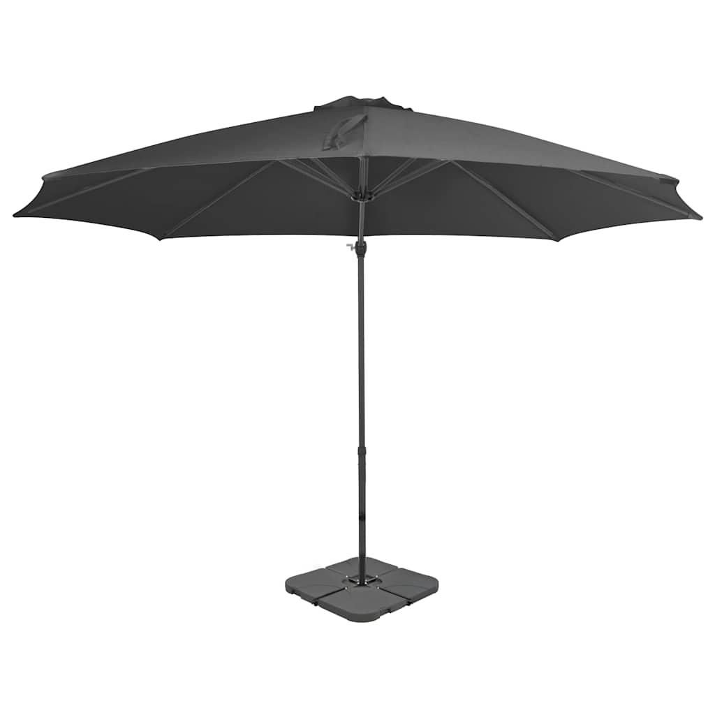 Vidaxl parasol med bærbar base, antracit