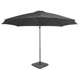 Vidaxl parasol med bærbar base, antracit