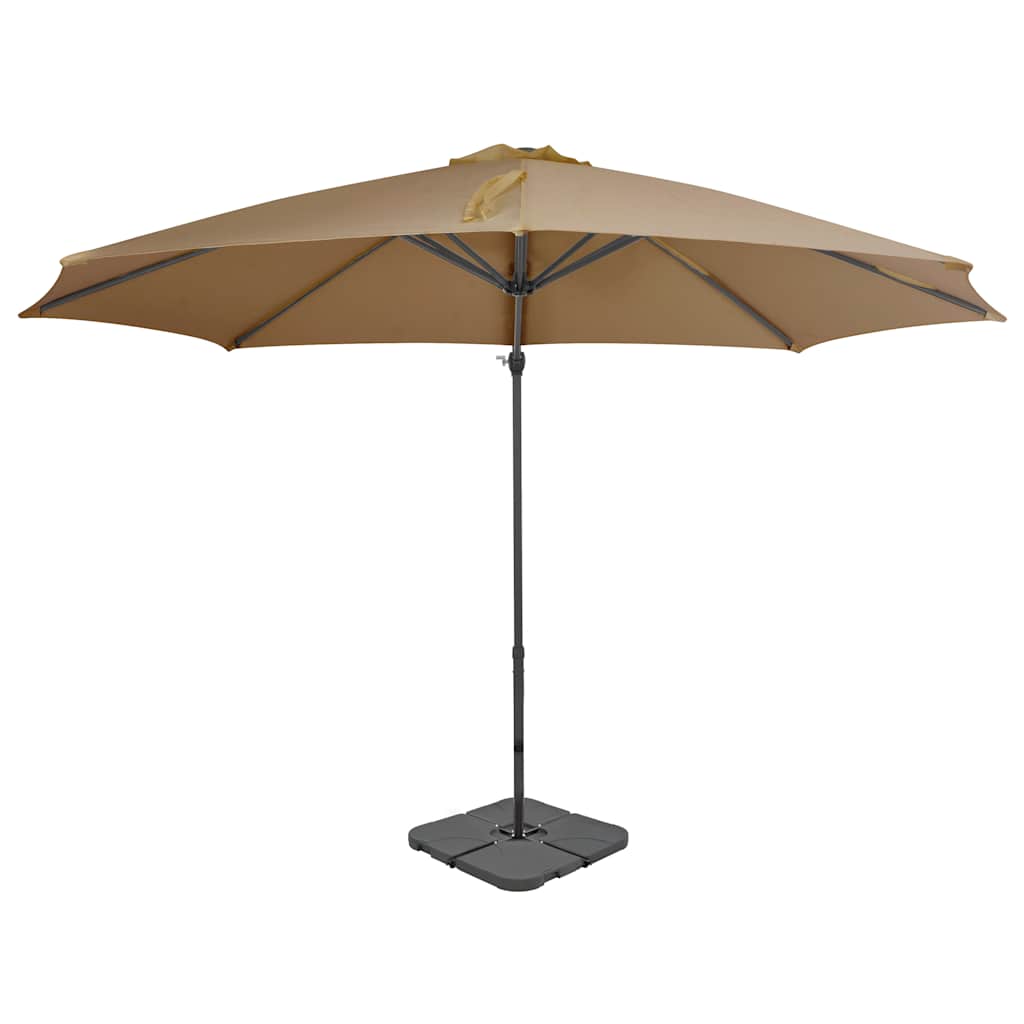 VidaXL parasol med bærbar base taupe