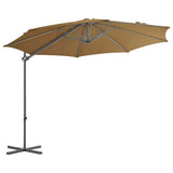 VidaXL parasol med bærbar base taupe
