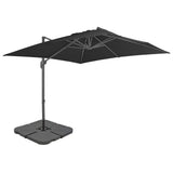 Vidaxl parasol med bærbar base, antracit