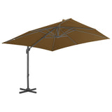 VidaXL parasol med bærbar base taupe