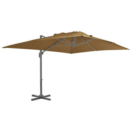 VidaXL parasol med bærbar base taupe