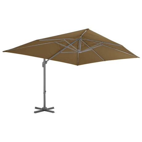 VidaXL parasol med bærbar base taupe