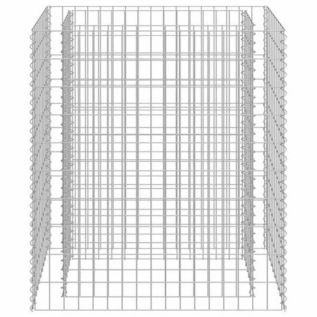 Vidaxl Gabion Planter steg 90x50x100 cm galvaniseret stål