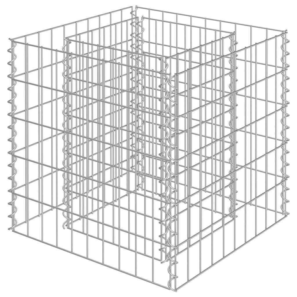 Vidaxl Gabion Planter hævede 50x50x50 cm galvaniseret stål