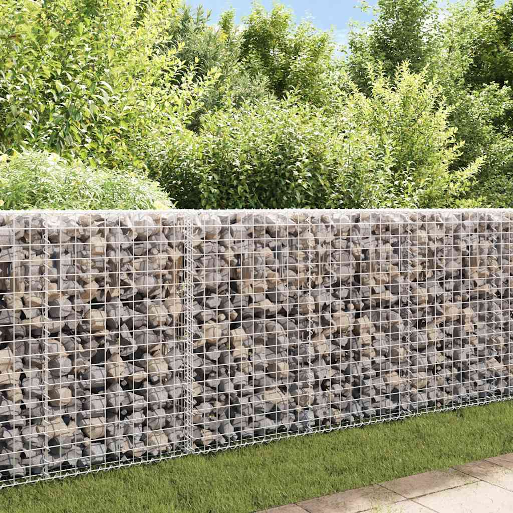 Vidaxl Schanskorf Wall med låg 200x20x85 cm galvaniseret stål