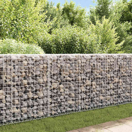 Vidaxl Schanskorf Wall med låg 200x20x85 cm galvaniseret stål
