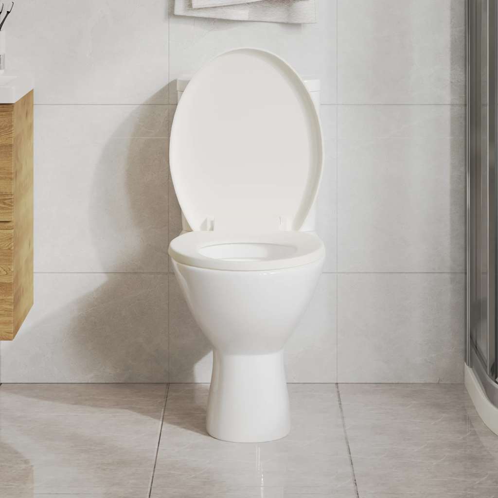 Vidaxl toilet sæde blødt tæt med hurtig frigivelse design hvid