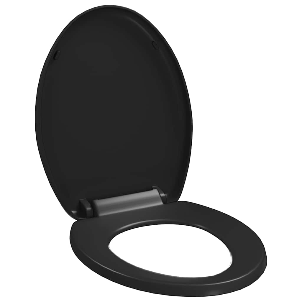 Vidaxl toilet sæde blødt tæt med hurtig frigørelsesdesign sort