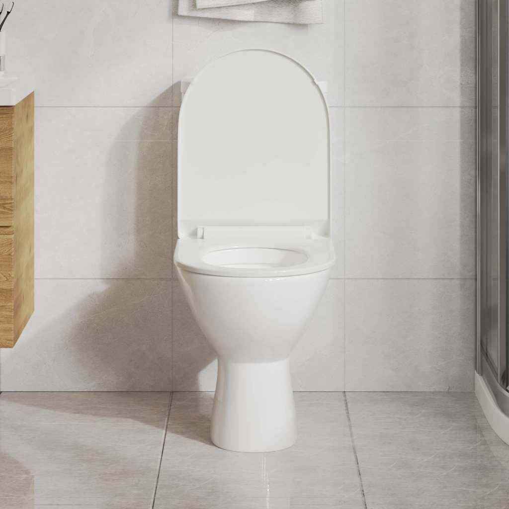 Vidaxl toilet sæde blødt tæt med hurtig frigivelse design hvid