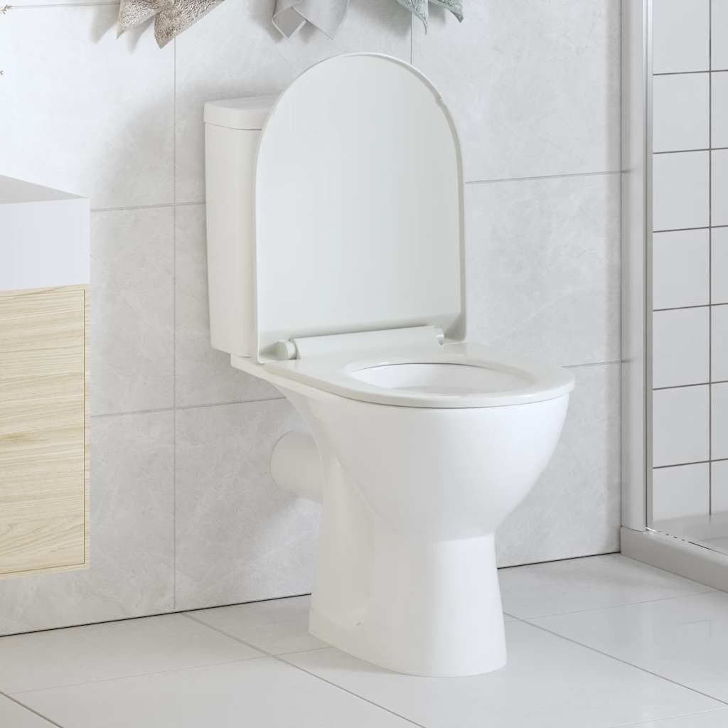 Vidaxl toilet sæde blødt tæt med hurtig frigivelse design hvid