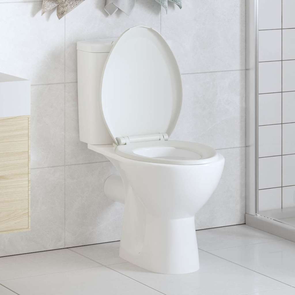 Vidaxl toilet sæde blødt tæt med hurtig frigivelse design hvid