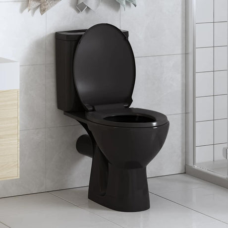 Vidaxl toilet sæde blødt tæt med hurtig frigørelsesdesign sort