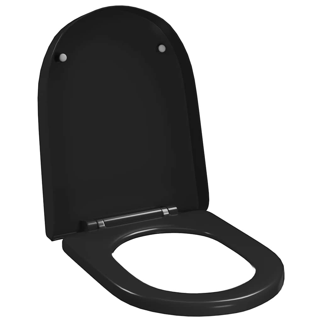 Vidaxl toilet sæde blødt tæt med hurtig frigørelsesdesign sort