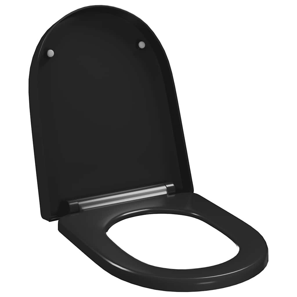 Vidaxl toilet sæde blødt tæt med hurtig frigørelsesdesign sort