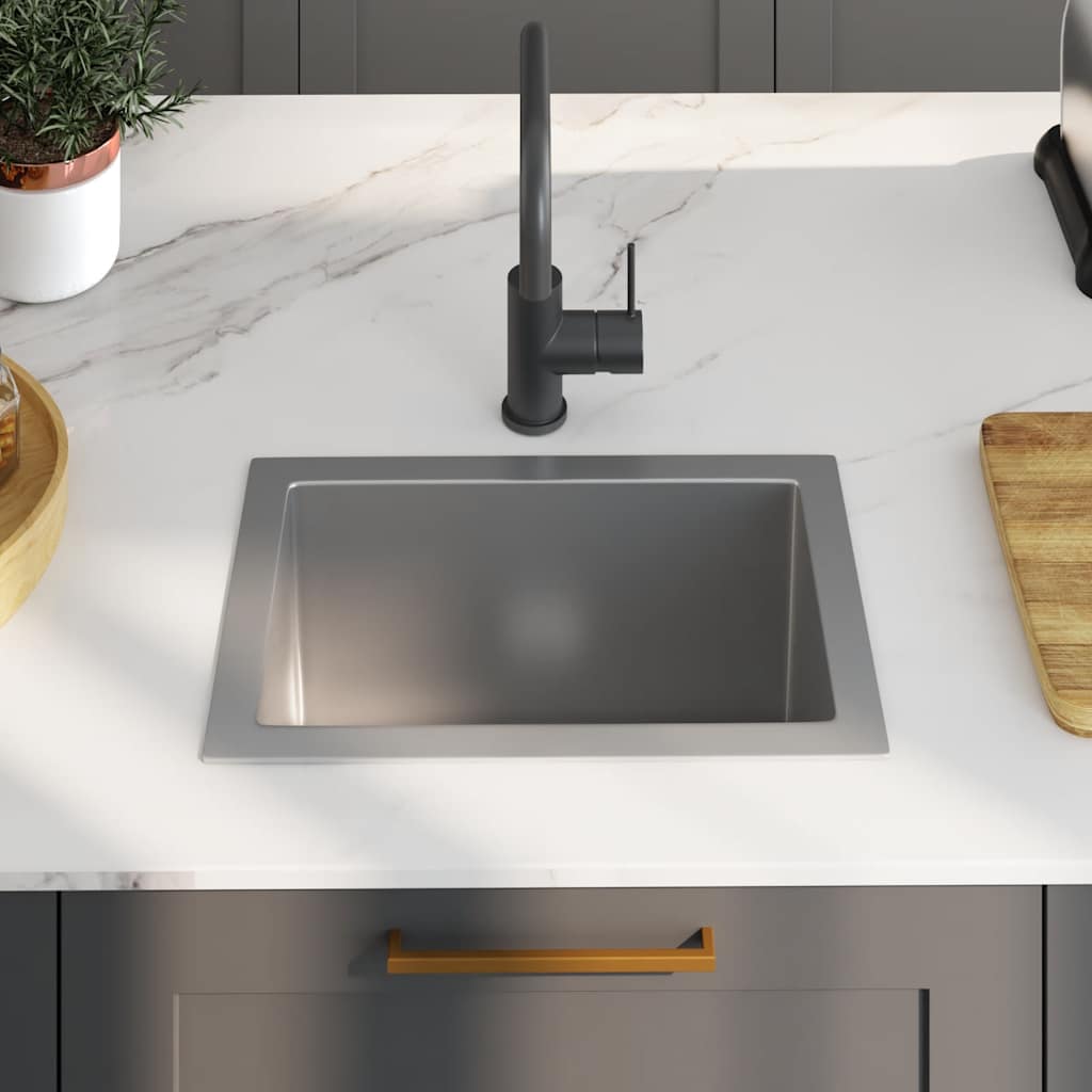 Vidaxl Sink håndlavet rustfrit stål