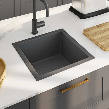 Vidaxl Sink håndlavet rustfrit stål sort
