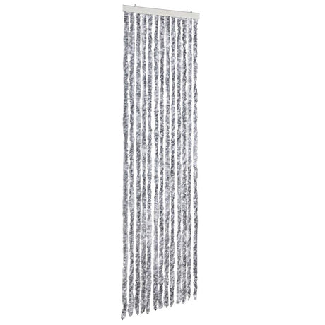 Vidaxl Fly Curtain 56x185 cm Chenille White og Gray